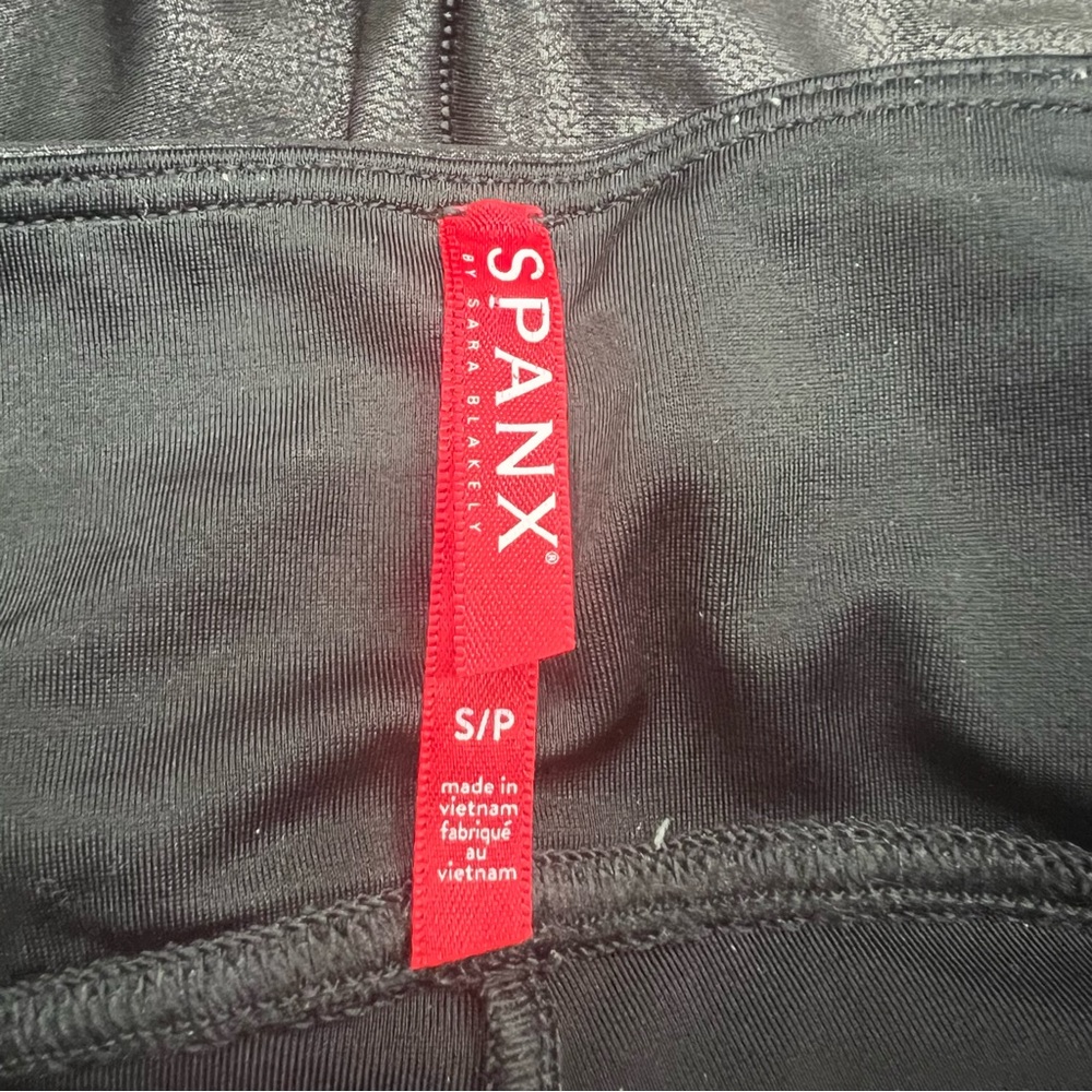 Spanx Black Faux Leather Leggings Size Small - Picture 4 of 5